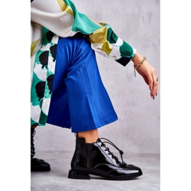 S.Barski Botines Charol Con Adorno, Negro 8
