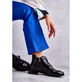 S.Barski Botines Charol Con Adorno, Negro 7