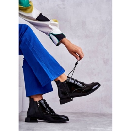 S.Barski Botines Charol Con Adorno, Negro 9