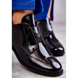 S.Barski Botines bajos de charol con cremallera, negro 2