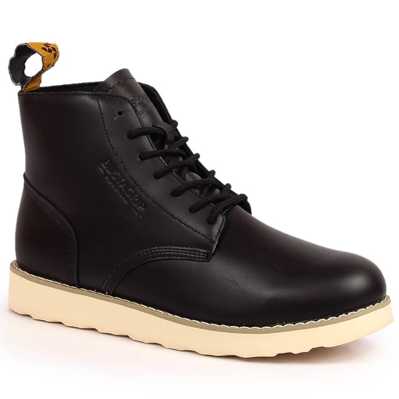 Big Star Zapatos de piel para hombre altos negros Buster Bustagrip 1