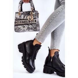 PL5 Botas De Mujer De Piel Con Adorno Maley Negro 3