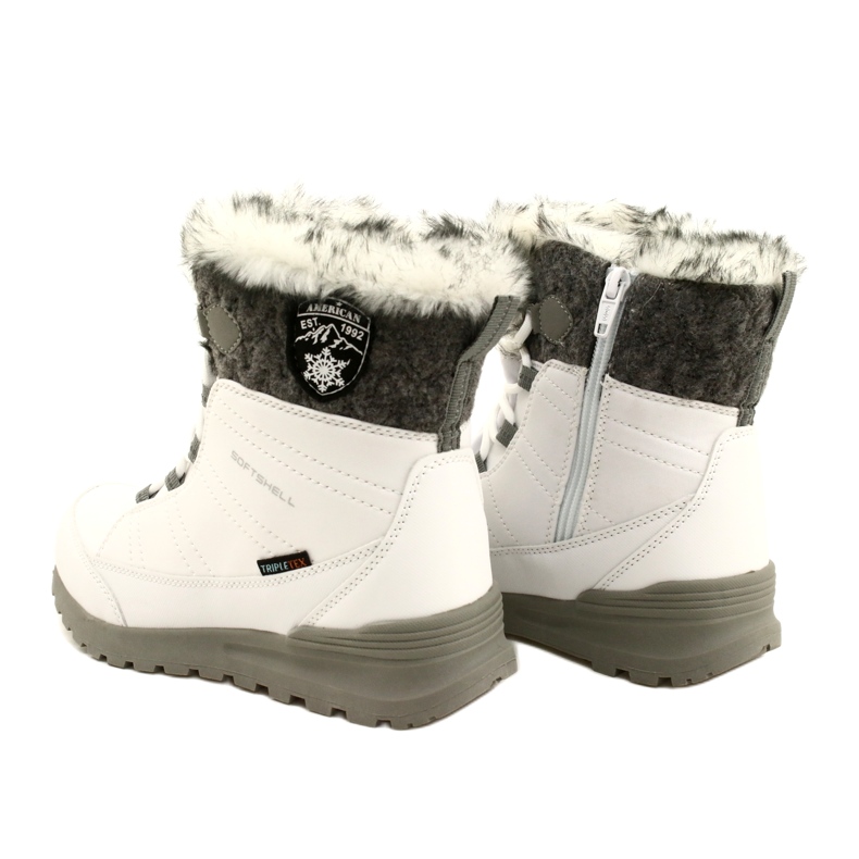 Botas de nieve softshell con membrana American Club SN26/22 en color blanco gris 4 Botas de nieve softshell con membrana American Club SN26/22 en color blanco gris 4