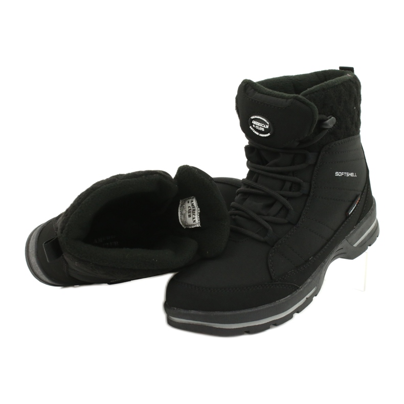 Botas de nieve softshell con membrana American Club SN02/22 negro 1