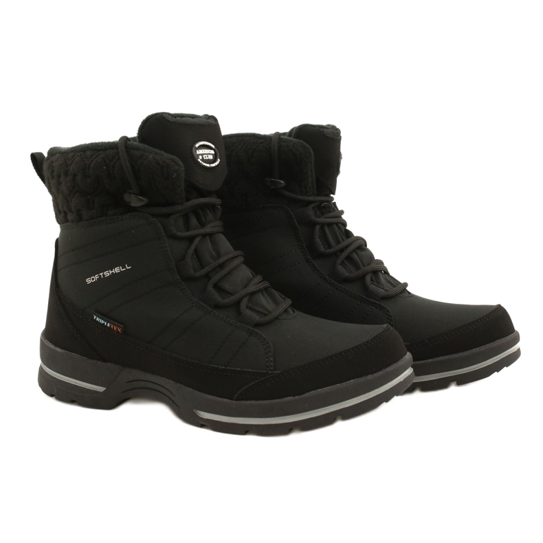 Botas de nieve softshell con membrana American Club SN02/22 negro 5