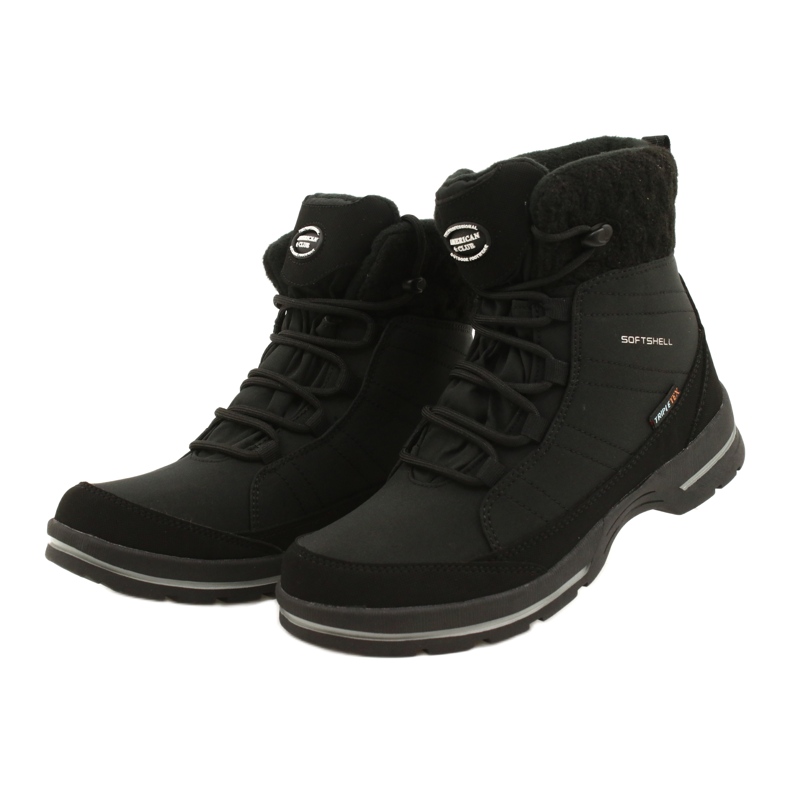 Botas de nieve softshell con membrana American Club SN02/22 negro 3