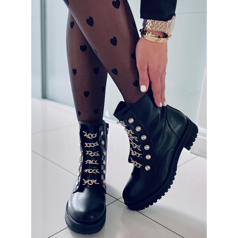 PA1 Botas Militar Prince Black Gold negro 1