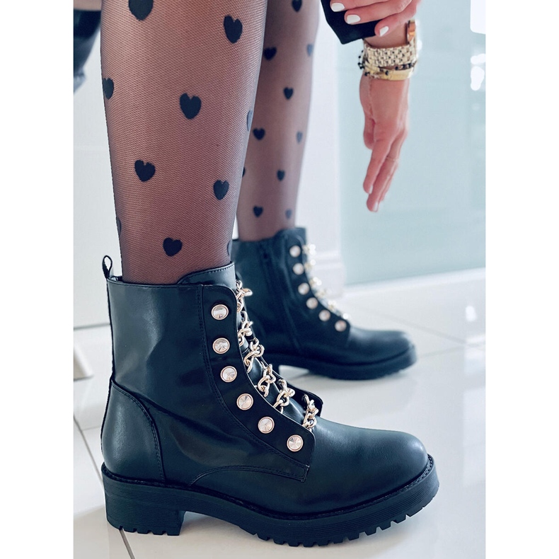 PA1 Botas Militar Prince Black Gold negro 2