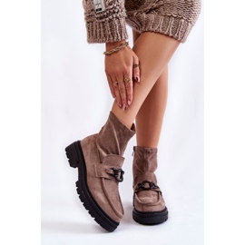 Botines Mujer Ante La.Fi 250042B-SU Beige 1 Botines Mujer Ante La.Fi 250042B-SU Beige 1