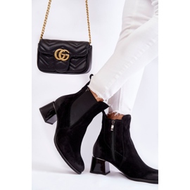 Botas Mujer Ante Con Tacón Berit Negro 4