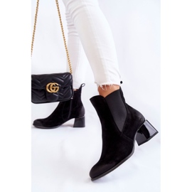 Botas Mujer Ante Con Tacón Berit Negro 5
