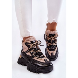 PM1 Botas Insuladas Deportivas Mujer Negras y Beige Edora negro 5