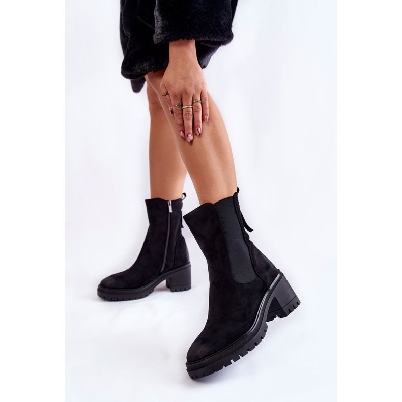Vinceza Botas Mujer Ante Cremallera Negro Liris 2