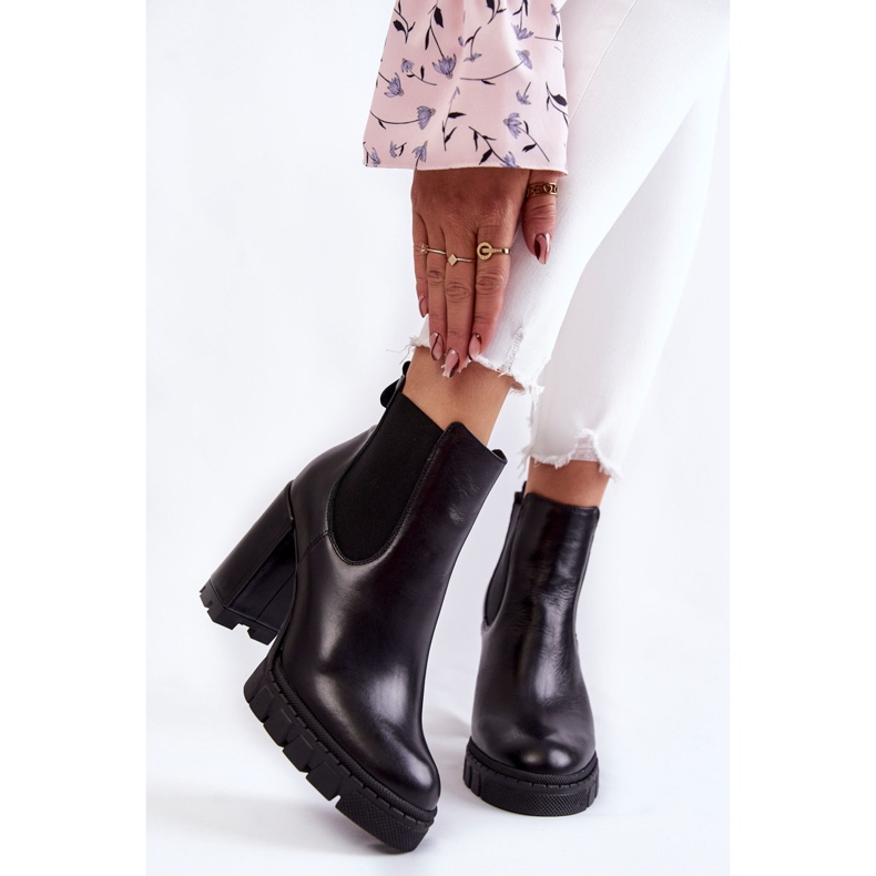 Botas Piel Smooth On A Bar Negro Eldey 1