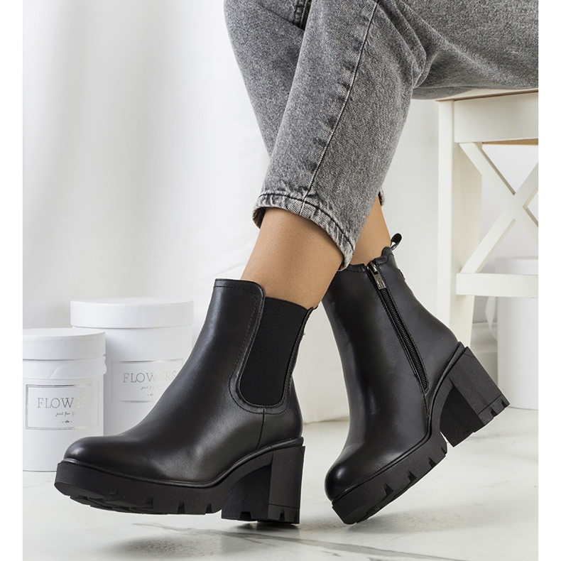 PA1 Botas negras de tacón alto de Selima. negro 1 PA1 Botas negras de tacón alto de Selima. negro 1