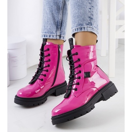 PA1 Botas lacadas en rosa de Casies rosado 1