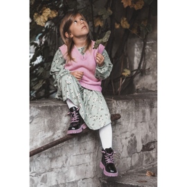 PA1 Botas Cálidas Heidi Lacado Negro y Violeta 9