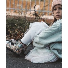 FR1 Botas Abrigadas Infantiles Estampado Rosa Dexi multicolor 2