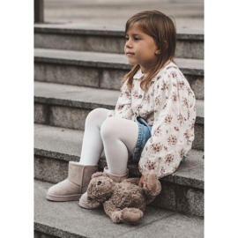 Botas De Nieve Cálidas Para Niños Gooby Beige Claro 10