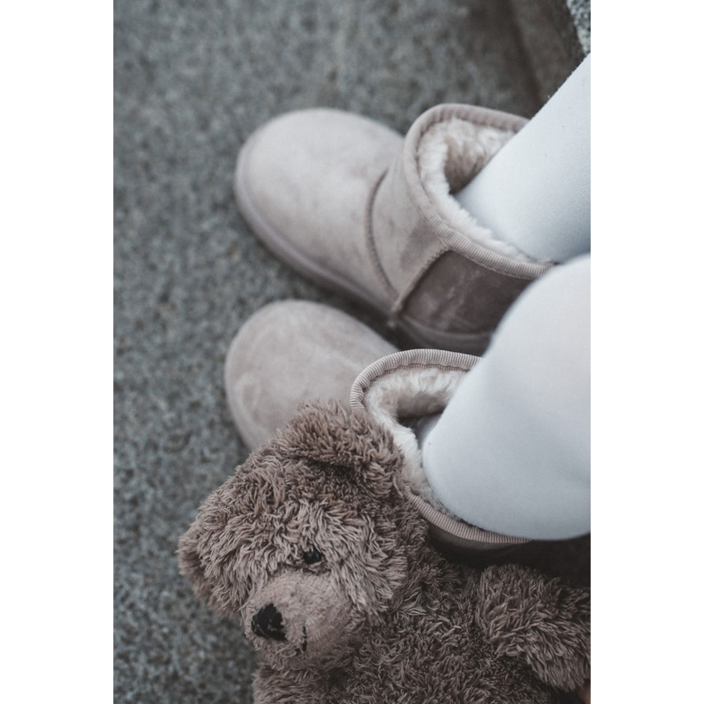 Botas De Nieve Cálidas Para Niños Gooby Beige Claro 1