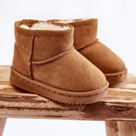 Botas de nieve cálidas para niños Camel Gooby marrón 1