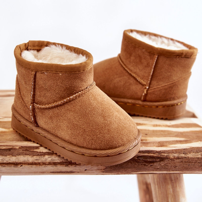 Botas de nieve cálidas para niños Camel Gooby marrón 2