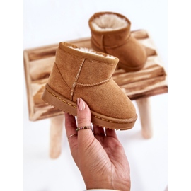 Botas de nieve cálidas para niños Camel Gooby marrón 4