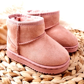 Botas de nieve aisladas. Botas rosadas para niñas 20213-D 3