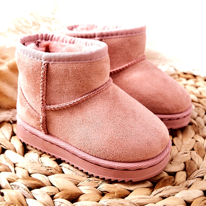Botas de nieve aisladas. Botas rosadas para niñas 20213-D 3