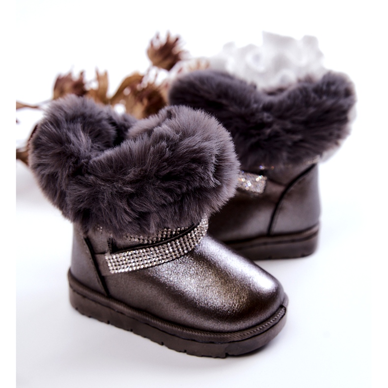 FR1 Botas de nieve gris oscuro con circonitas cúbicas Hollee 20224-B 3 FR1 Botas de nieve gris oscuro con circonitas cúbicas Hollee 20224-B 3