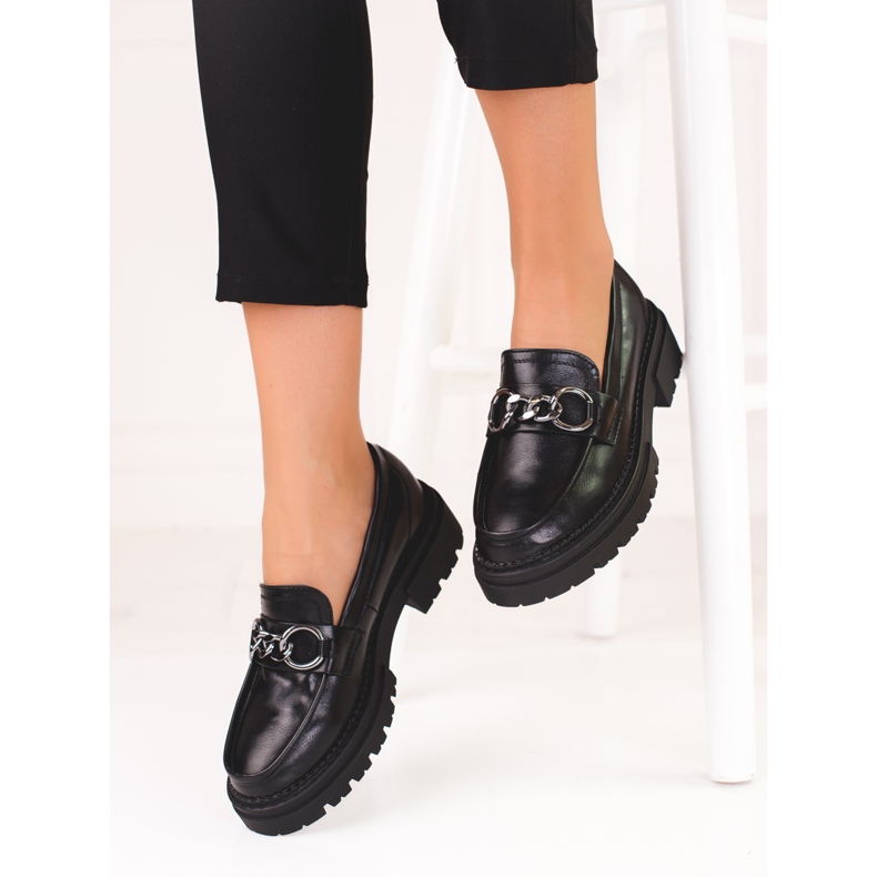 Mocasines mujer Shelovet negro 1