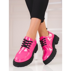 Zapatos mujer Shelovet rosa, cuero ecológico barnizado rosado 2