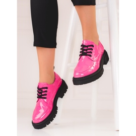 Zapatos mujer Shelovet rosa, cuero ecológico barnizado rosado 1