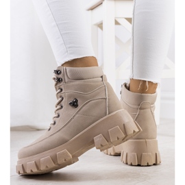 PA1 Botas de montaña Bisa de mujer beige 2