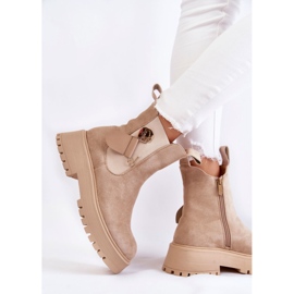 PS1 Botas Cálidas Ante Workers Beige Magnis 3