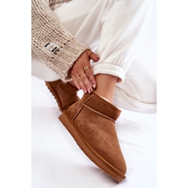 Botas De Nieve Bajas De Ante Para Mujer Camel Shelie marrón 5