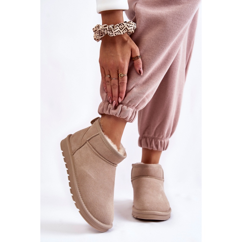 FS1 Botas De Nieve Bajas De Ante Para Mujer Shelie Beige Claro 1 FS1 Botas De Nieve Bajas De Ante Para Mujer Shelie Beige Claro 1
