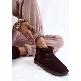 Botas De Nieve Bajas De Ante Para Mujer Marrón Shelie 6