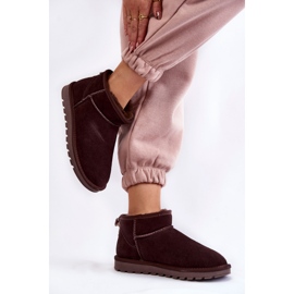 Botas De Nieve Bajas De Ante Para Mujer Marrón Shelie 3