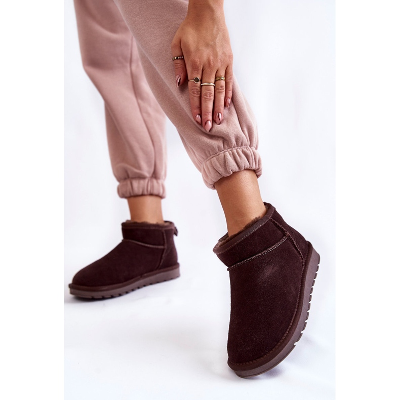 Botas De Nieve Bajas De Ante Para Mujer Marrón Shelie 2