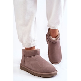 Botas De Nieve Bajas De Ante Para Mujer Grey Shelie beige 4