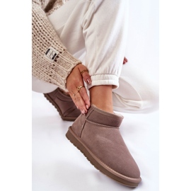 Botas De Nieve Bajas De Ante Para Mujer Grey Shelie beige 5
