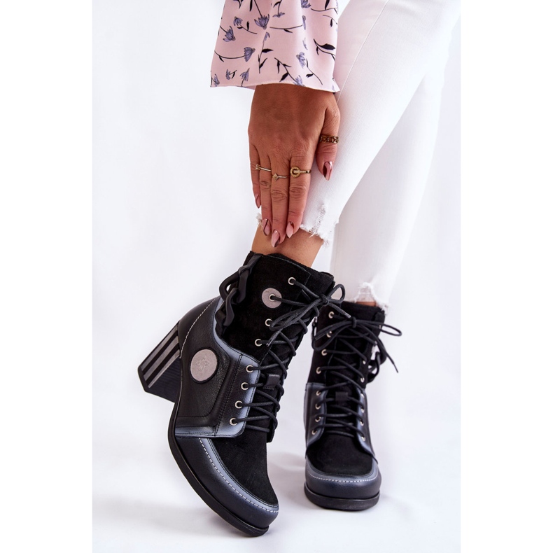 Botas de mujer en piel Maciejka 05599-01 Negro multicolor 1