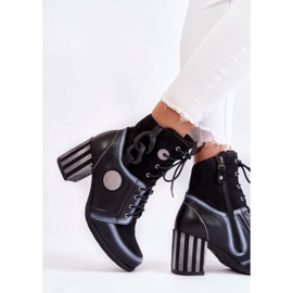 Botas de mujer en piel Maciejka 05599-01 Negro multicolor 3