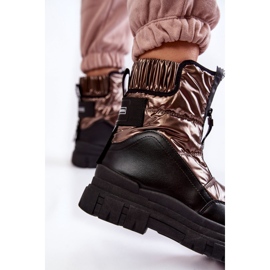 Vinceza Botas de nieve cómodas para mujer, marrón y negro Elodia multicolor 3