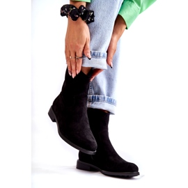 S.Barski Botas Mujer Ante Tacón Plano Negras Fiorenz HY66-66 negro 1
