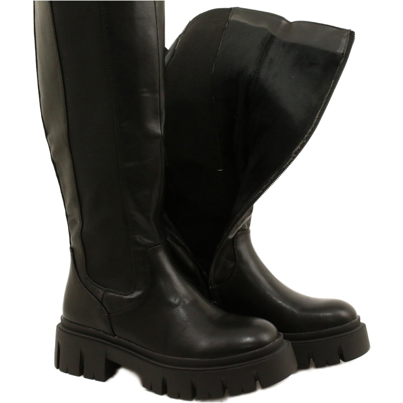 Botas de Mujer Forradas con Pelo Evento 22KZ35-5089 Negro 4