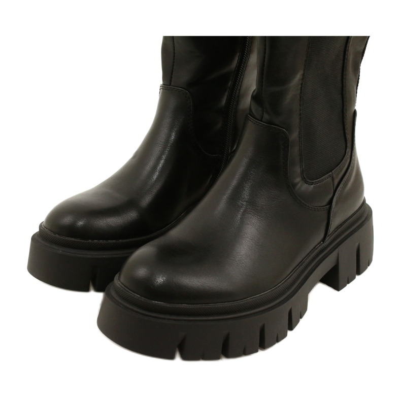 Botas de Mujer Forradas con Pelo Evento 22KZ35-5089 Negro 5