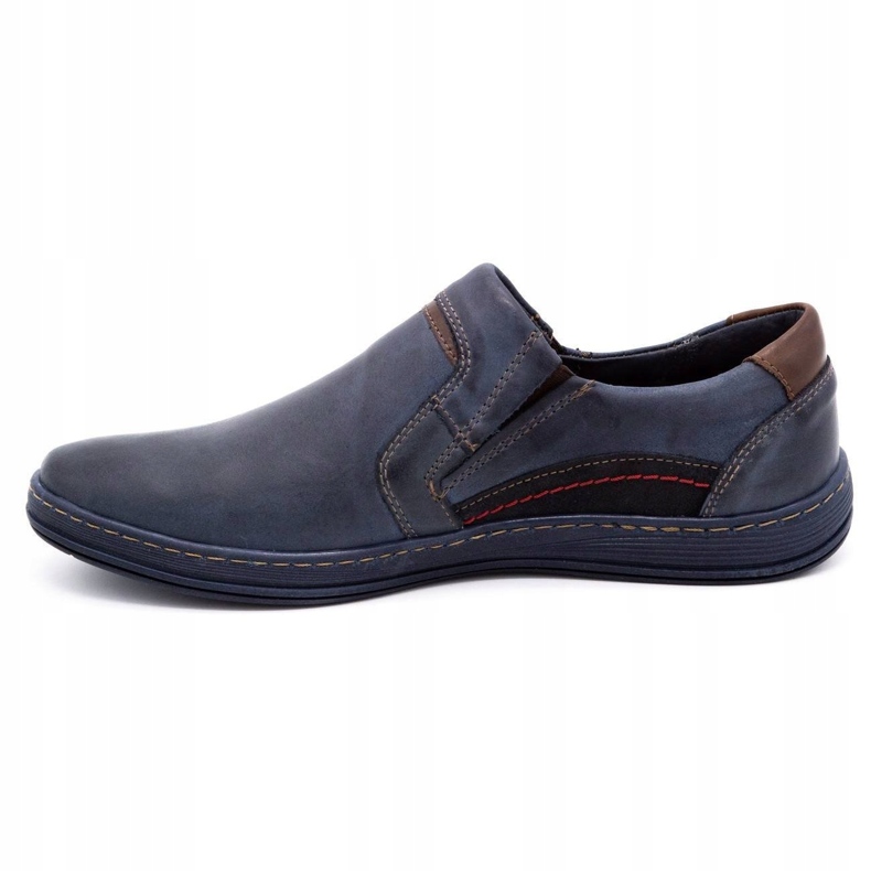 Olivier Mocasines hombre piel 520 azul marino 1