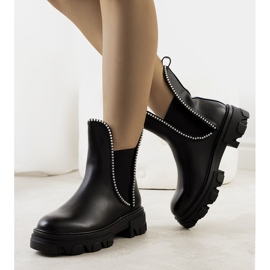 BM Botas negras con suela de tractor de Fermo negro 1